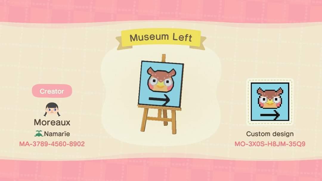 Animal Crossing Design Code: MO-3X0S-H8JM-35Q9 Museum Left