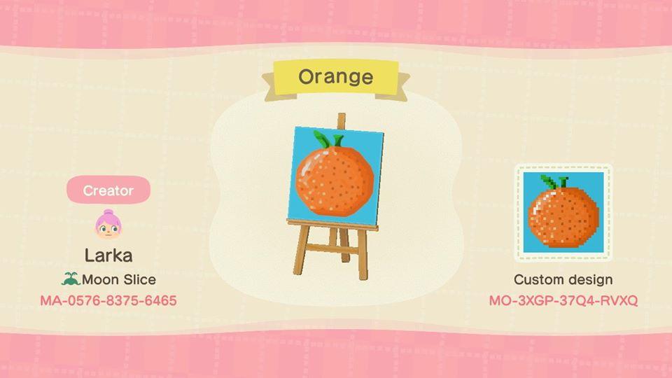 Animal Crossing Design Code: MO-3XGP-37Q4-RVXQ Orange