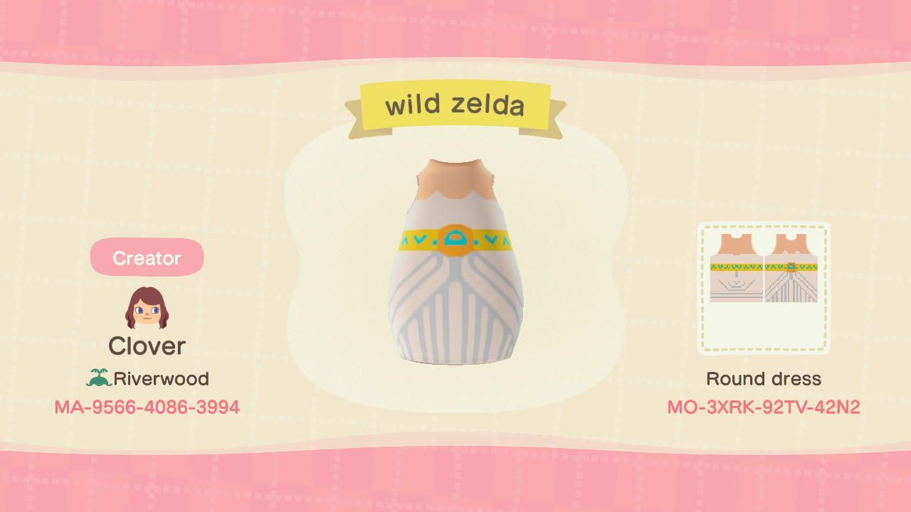 Animal Crossing Design Code: MO-3XRK-92TV-42N2 Wild Zelda