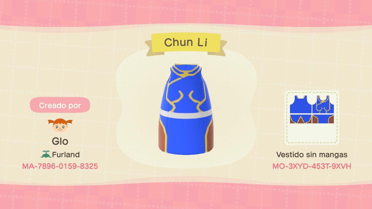 Animal Crossing Design Code: MO-3XYD-453T-9XVH Chun Li