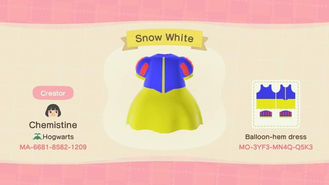 Animal Crossing Design Code: MO-3YF3-MN4Q-Q5K3 Snow White