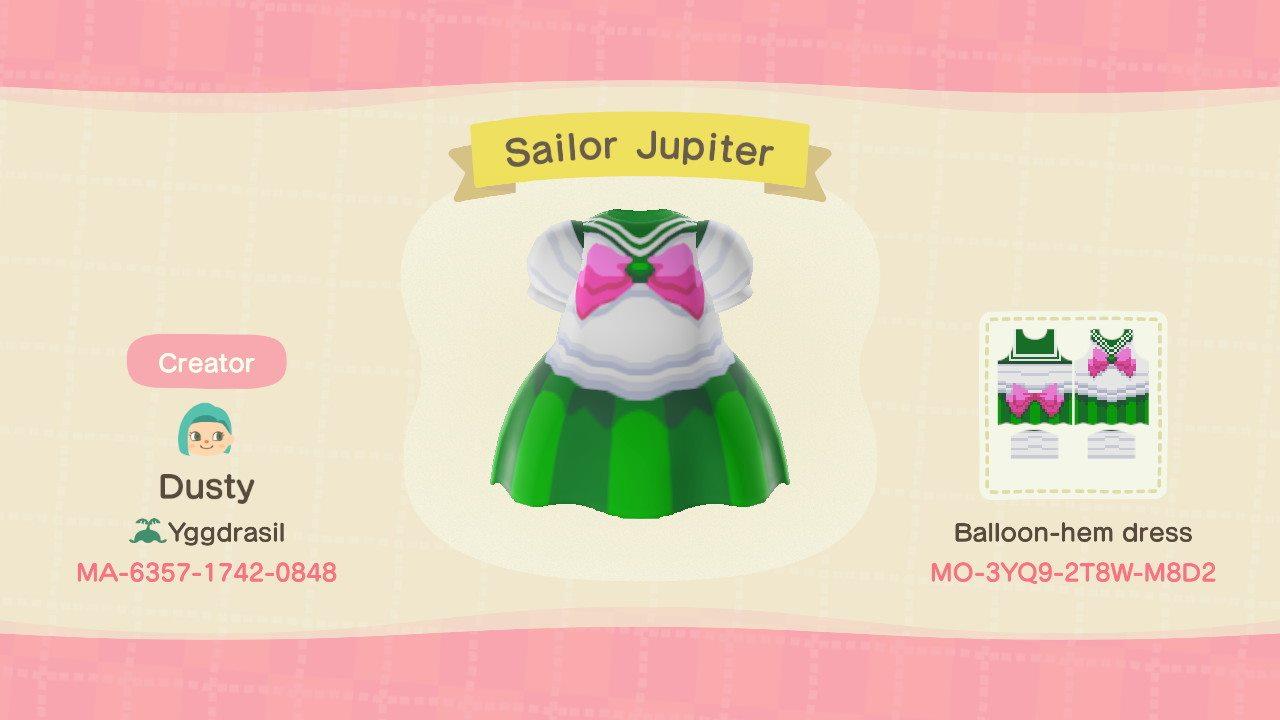 Animal Crossing Design Code: MO-3YQ9-2T8W-M8D2 Sailor Jupiter