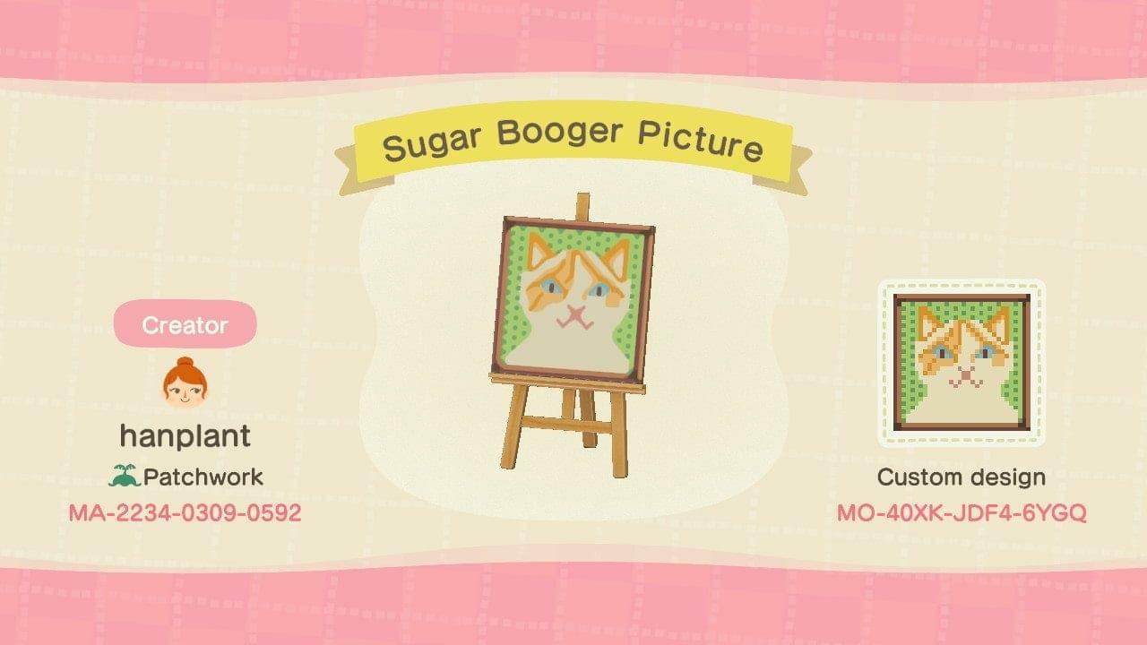 Animal Crossing Design Code: MO-40XK-JDF4-6YGQ My Kitten Sugar