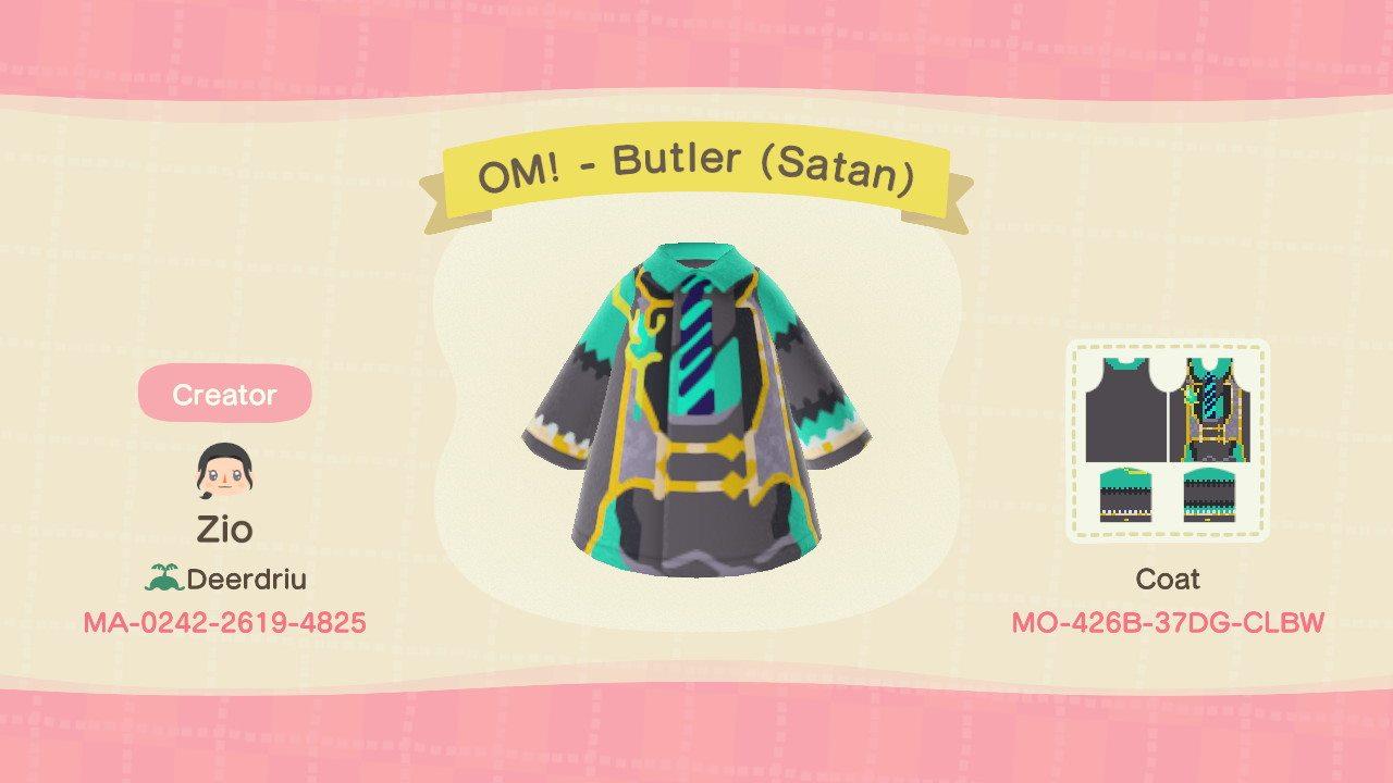 Animal Crossing Design Code: MO-426B-37DG-CLBW Obey Me! - Butler