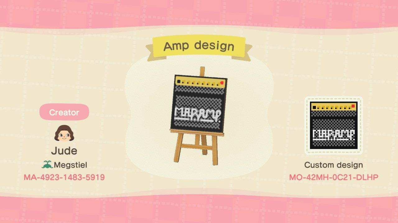 Animal Crossing Design Code: MO-42MH-0C21-DLHP Amp design