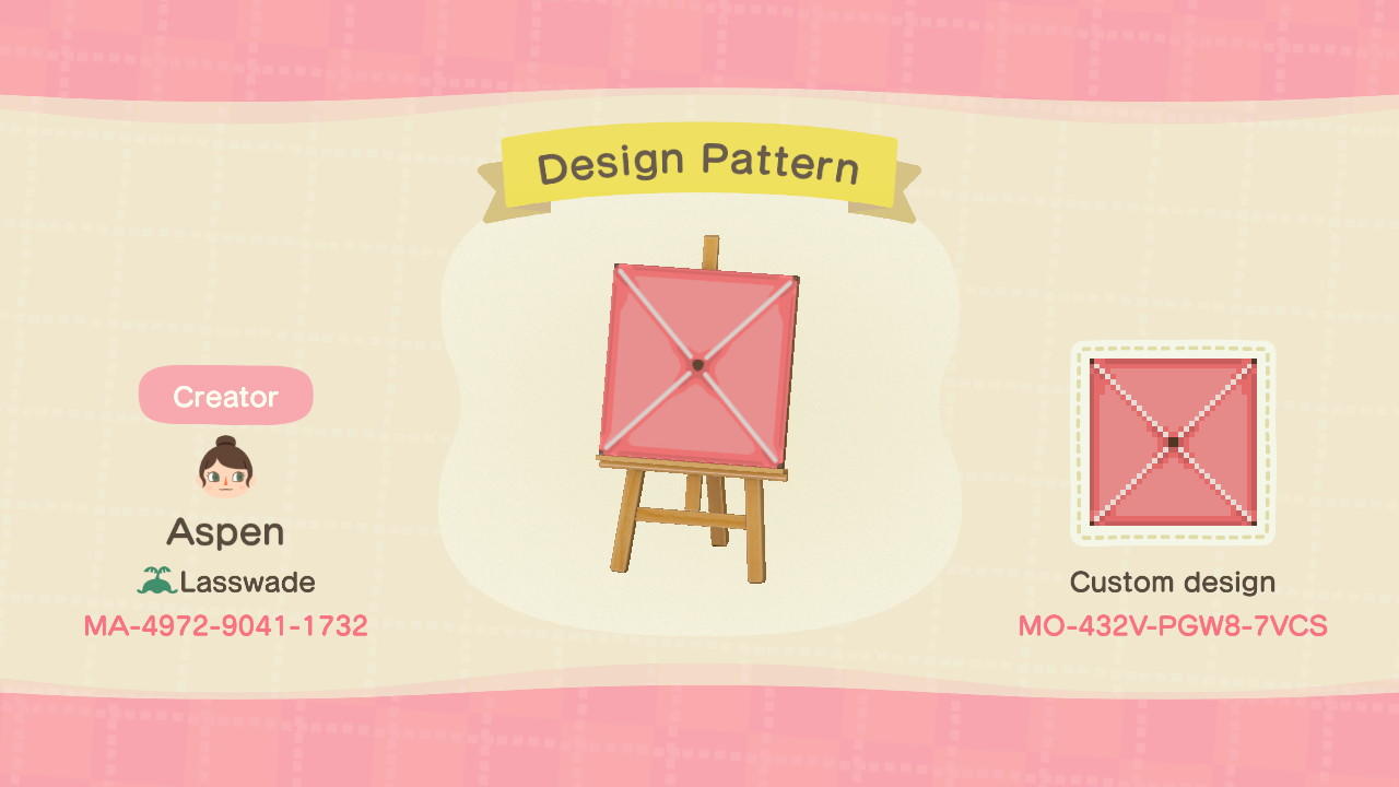 Animal Crossing Design Code: MO-432V-PGW8-7VCS Quilted Bed Pattern