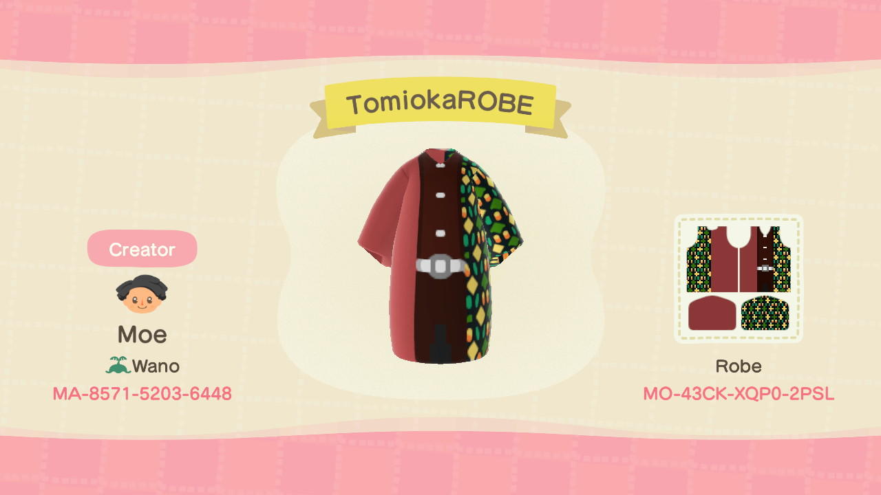 Animal Crossing Design Code: MO-43CK-XQP0-2PSL TomiokaROBE