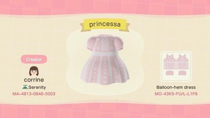 Animal Crossing Design Code: MO-43K5-FLVL-L1F9 Princessa