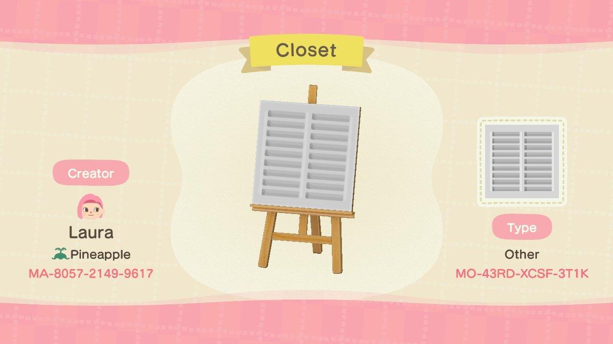 Animal Crossing Design Code: MO-43RD-XCSF-3T1K Closet door