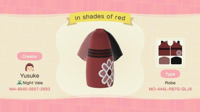 Animal Crossing Design Code: MO-444L-R87G-GLJ9 In Shades of Red