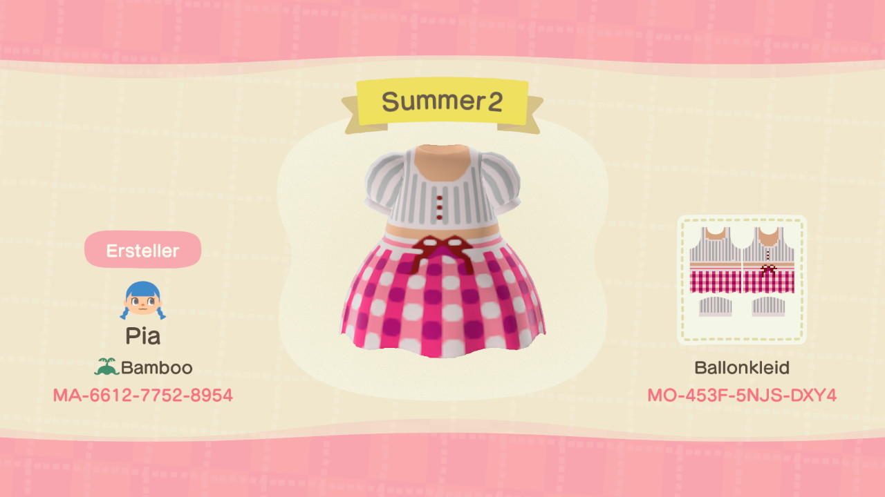 Animal Crossing Design Code: MO-453F-5NJS-DXY4 Summer 2