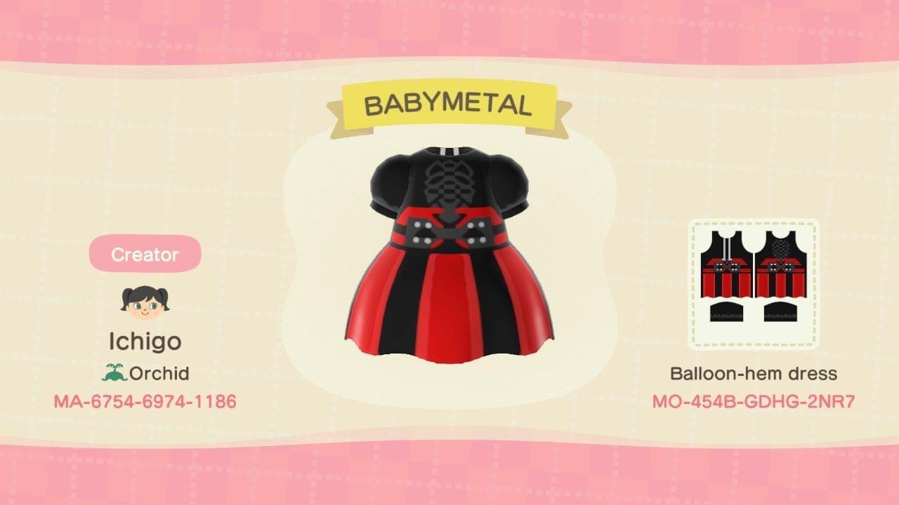 Animal Crossing Design Code: MO-454B-GDGH-2NR7 BABYMETAL