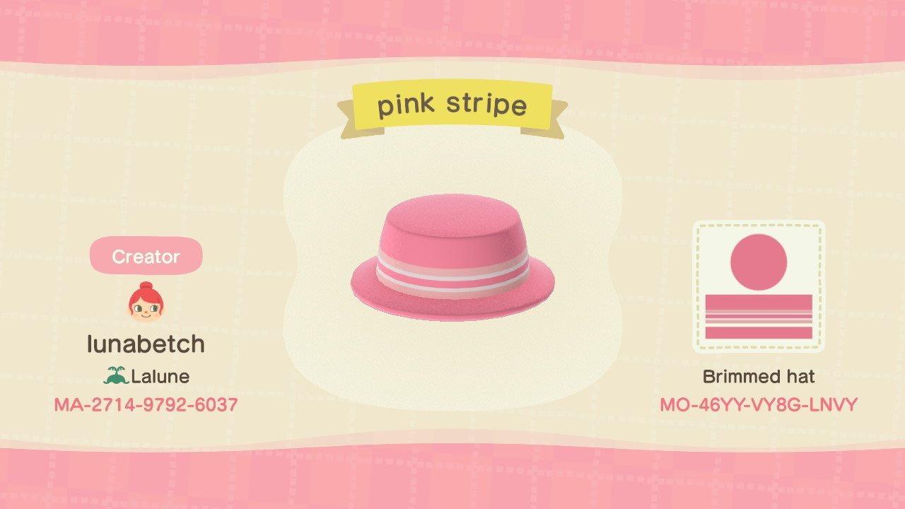 Animal Crossing Design Code: MO-46YY-VY8G-LNVY Pink Stripe