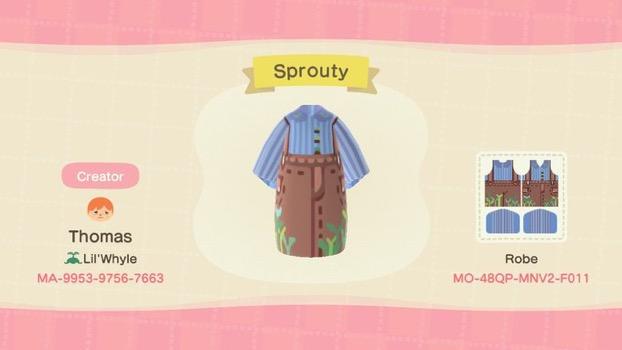 Animal Crossing Design Code: MO-48QP-MNV2-F011 Sprouty