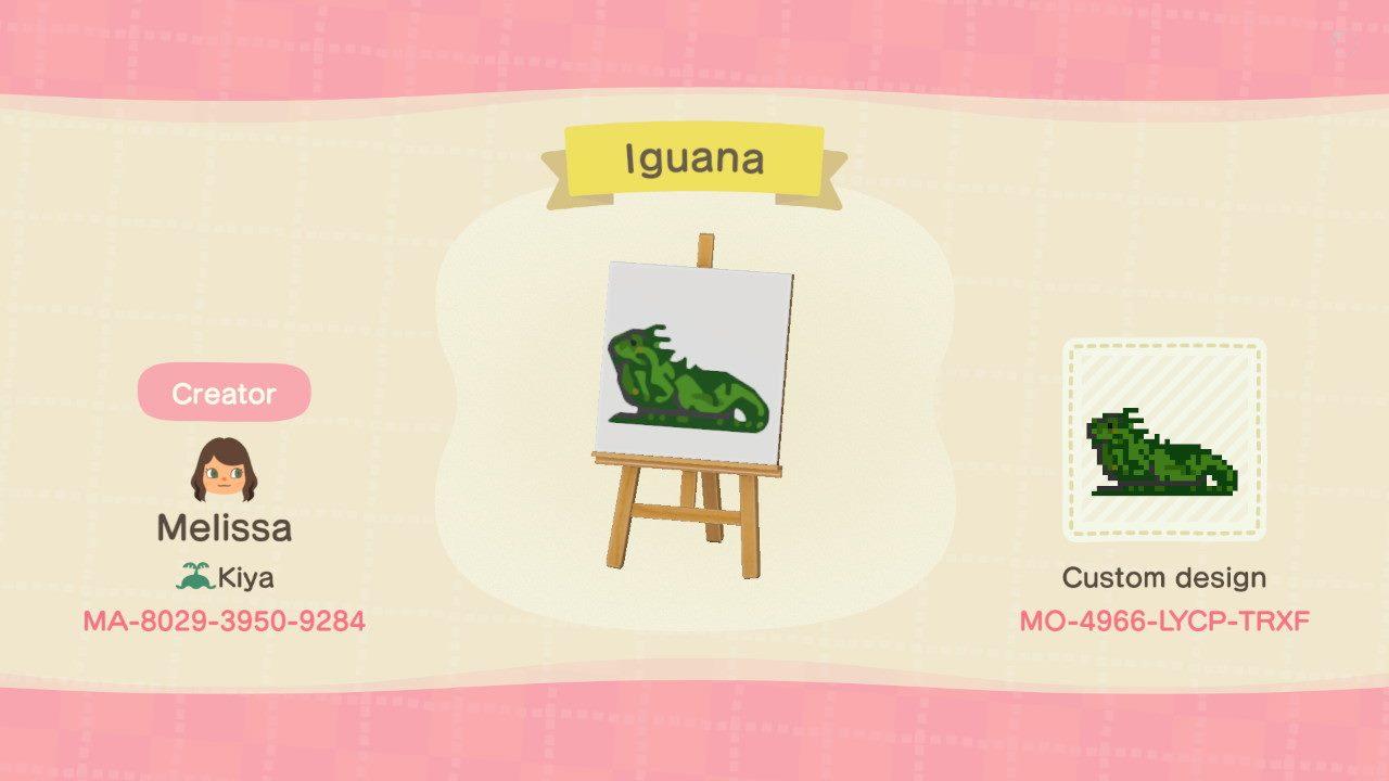 Animal Crossing Design Code: MO-4966-LYCP-TRXF Iguana