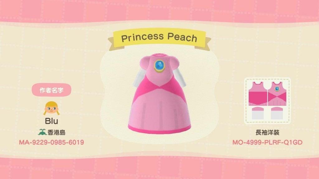 Animal Crossing Design Code: MO-4999-PLRF-Q1GD Princess Peach