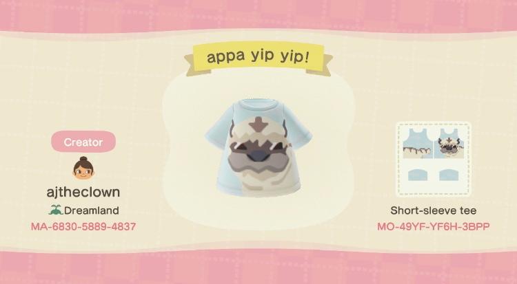 Animal Crossing Design Code: MO-49YF-YF6H-3BPP Appa <3