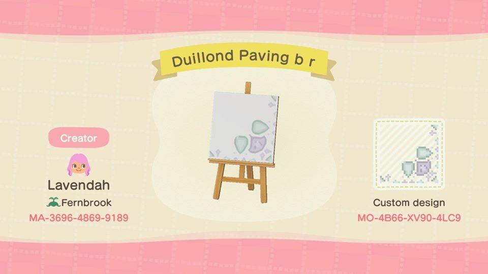 Animal Crossing Design Code: MO-4B66-XV90-4LC9 Duillond Paving b r