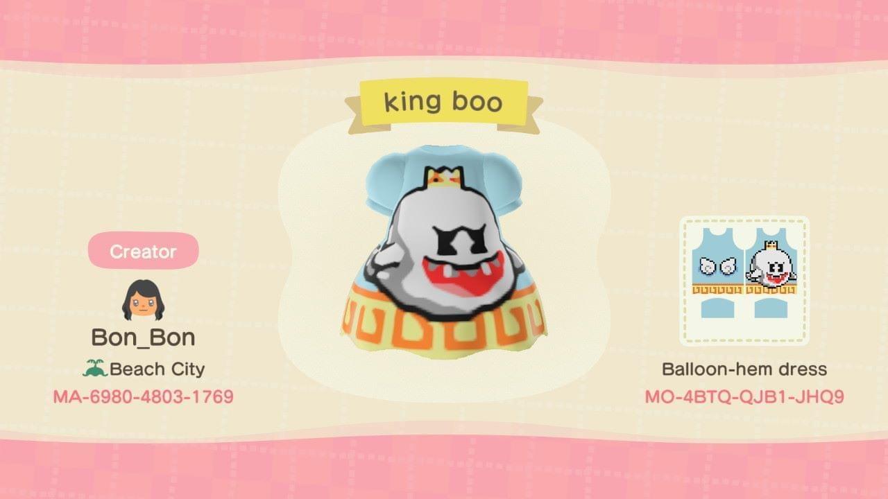 Animal Crossing Design Code: MO-4BTQ-QJB1-JHQ9 King boo