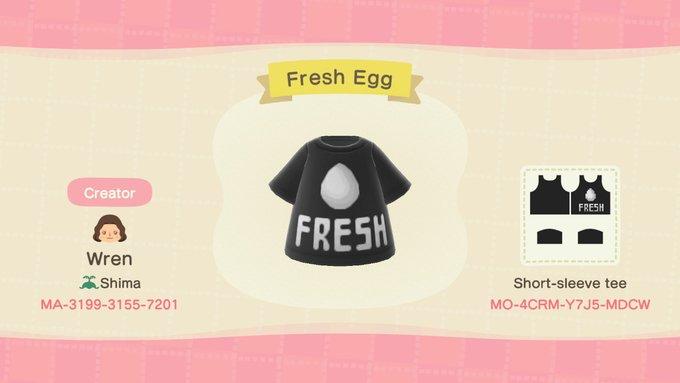Animal Crossing Design Code: MO-4CRM-Y7J5-MDCW Fresh Egg