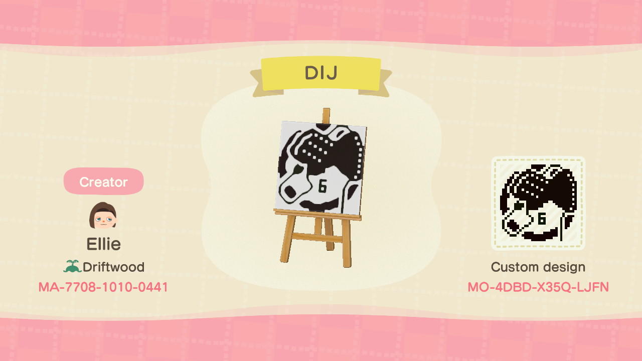 Animal Crossing Design Code: MO-4DBD-X35Q-LJFN DIJ