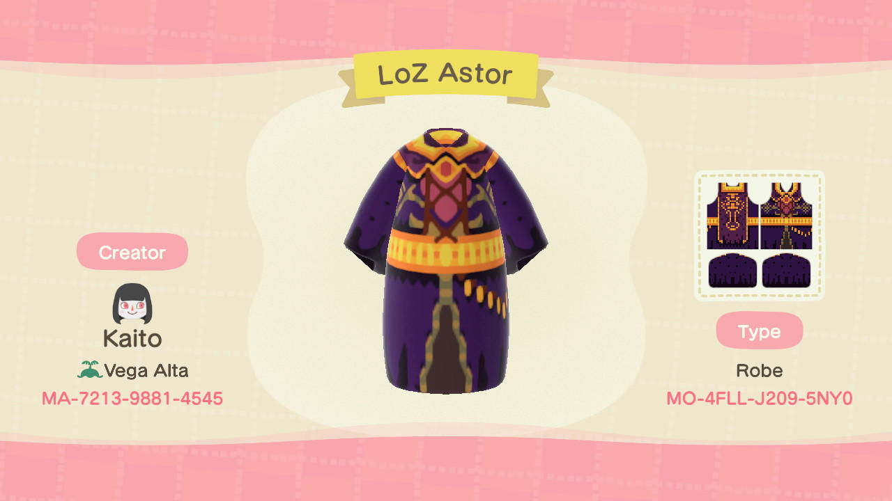 Animal Crossing Design Code: MO-4FLL-J209-5NY0 LegendOfZelda Astor