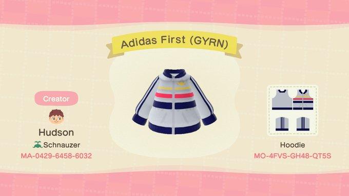 Animal Crossing Design Code: MO-4FVS-GH48-QT5S Adidas First (GYRN)
