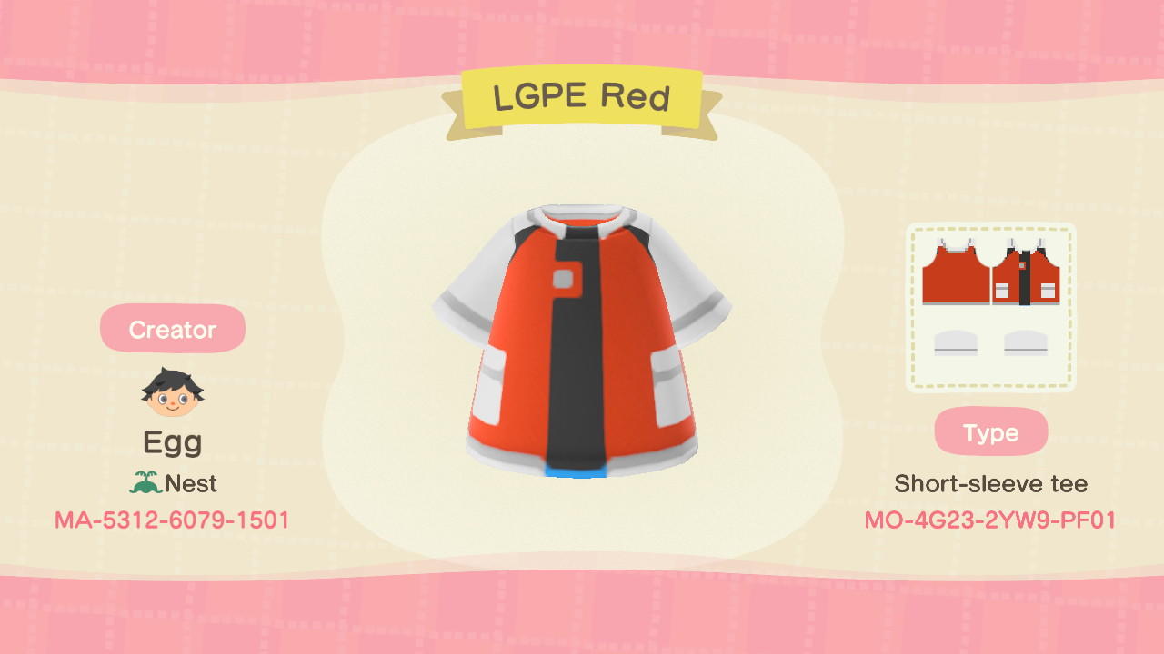 Animal Crossing Design Code: MO-4G23-2YW9-PF01 LGPE Red
