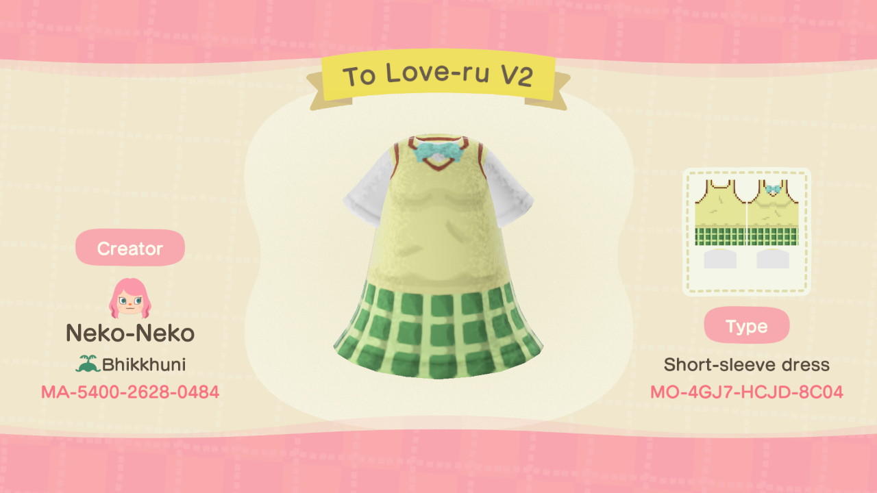 Animal Crossing Design Code: MO-4GJ7-HCJD-8C04 To Loveる V2