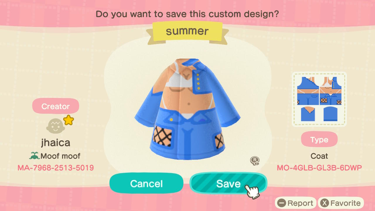 Animal Crossing Design Code: MO-4GLB-GL3B-6DWP Jeans & Fishnets S2