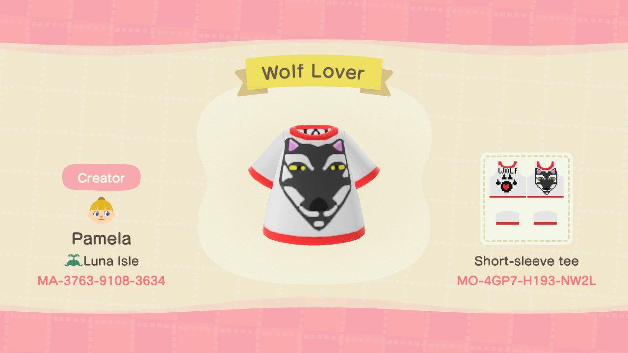 Animal Crossing Design Code: MO-4GP7-H193-NW2L Wolf Lover