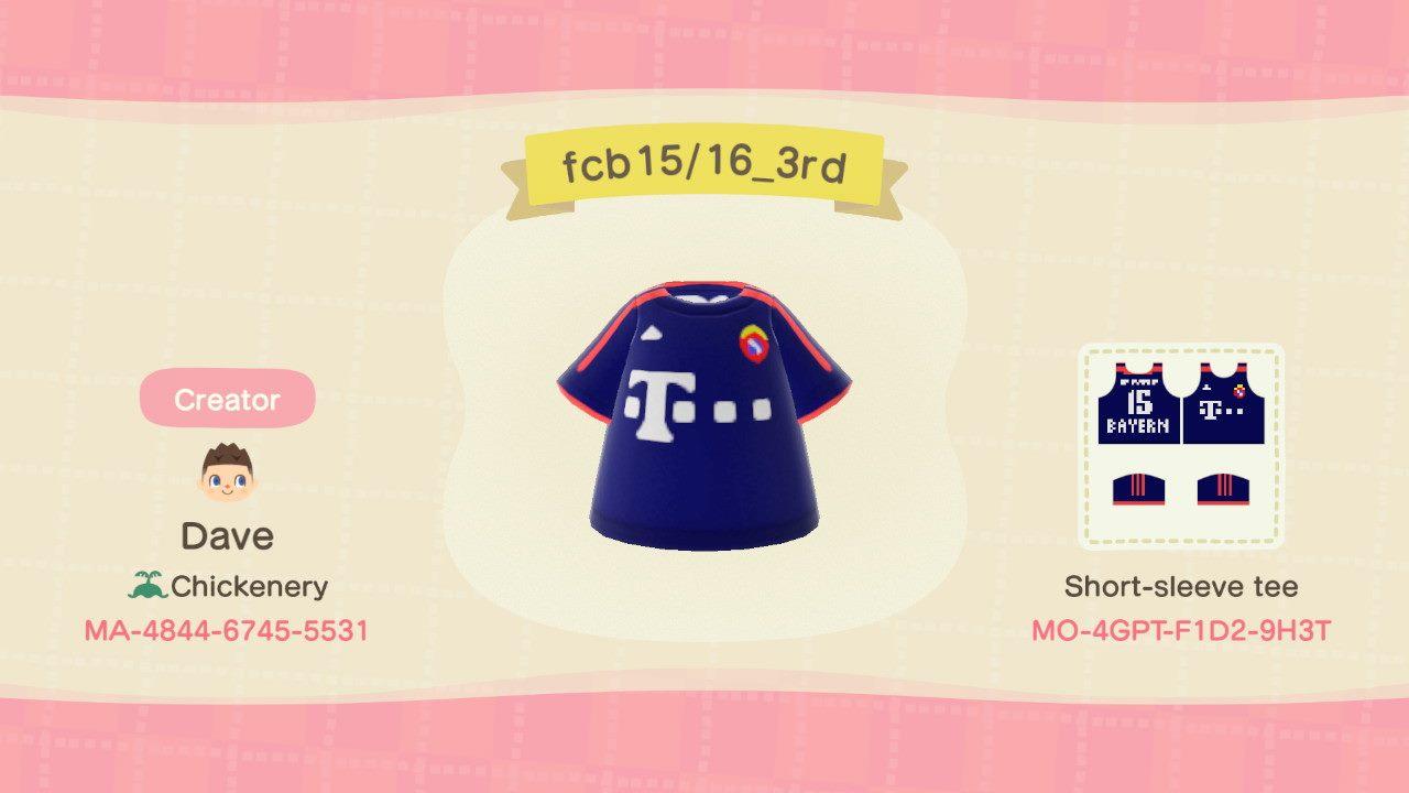 Animal Crossing Design Code: MO-4GPT-F1D2-9H3T FC Bayern 15/16 3rd