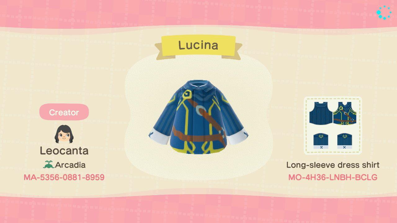 Animal Crossing Design Code: MO-4H36-LNBH-BCLG Lucina