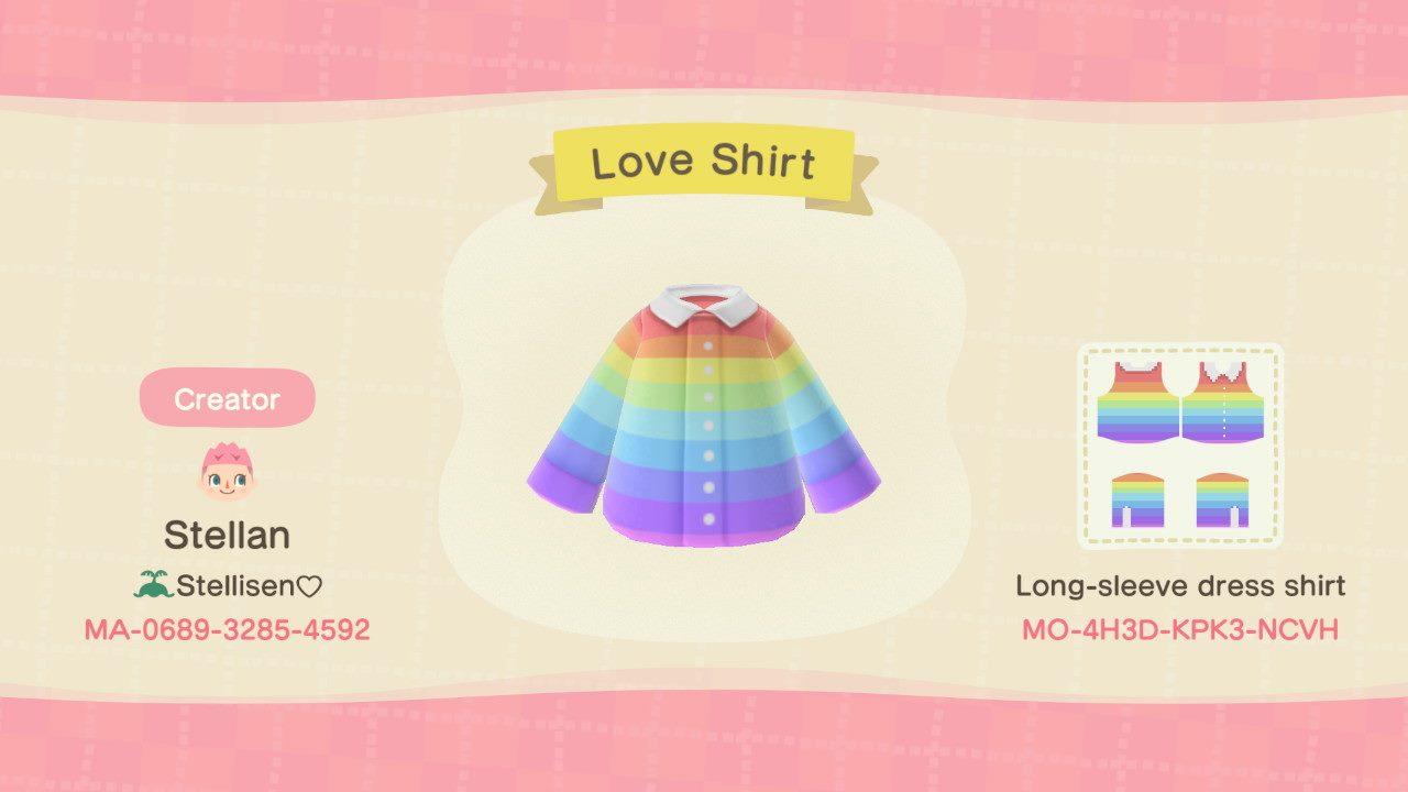 Animal Crossing Design Code: MO-4H3D-KPK3-NCVH Love Shirt