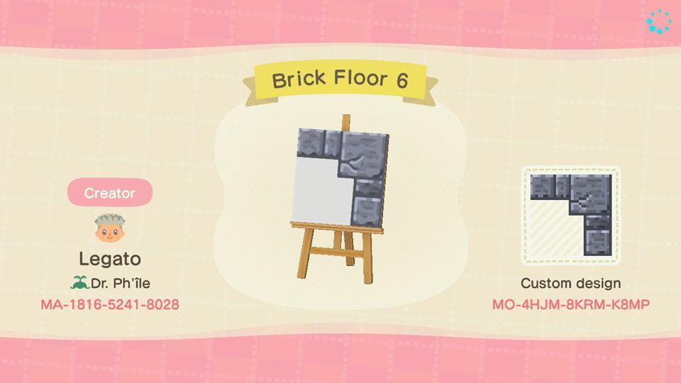 Animal Crossing Design Code: MO-4HJM-8KRM-K8MP Brick Floor 6