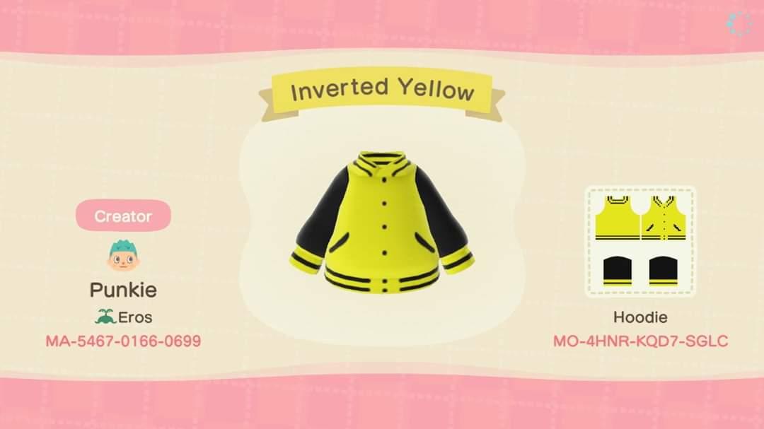 Animal Crossing Design Code: MO-4HNR-KQD7-SGLC Inverted Yellow