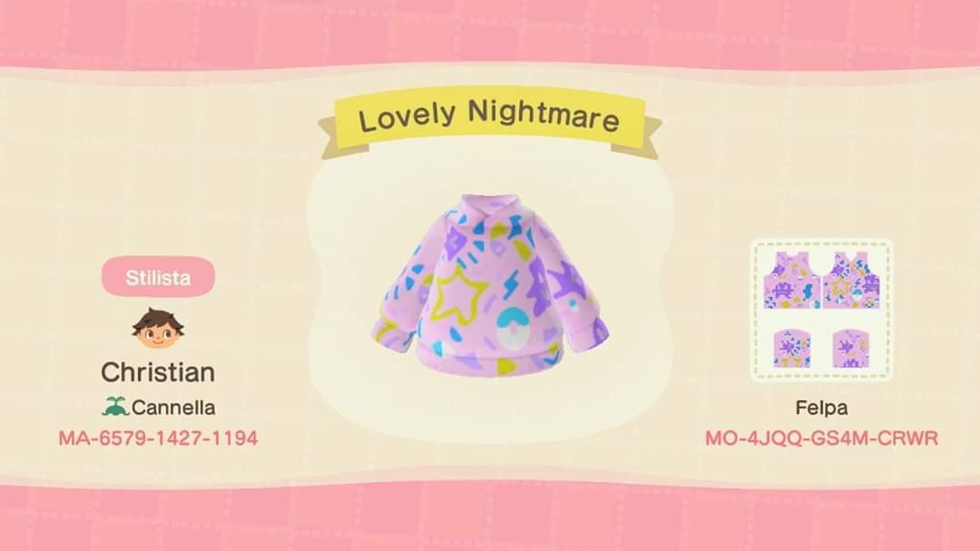 Animal Crossing Design Code: MO-4JQQ-GS4M-CRWR Lovely Nightmare