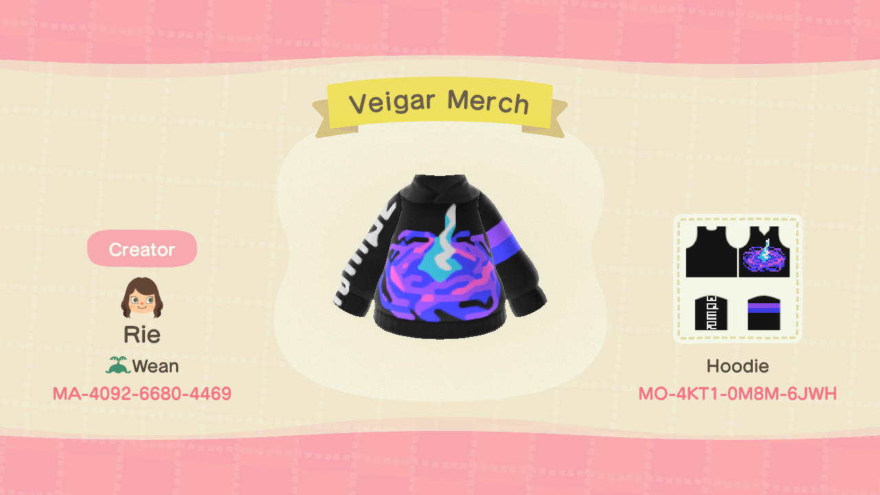 Animal Crossing Design Code: MO-4KT1-0M8M-6JWH Veigar Merch