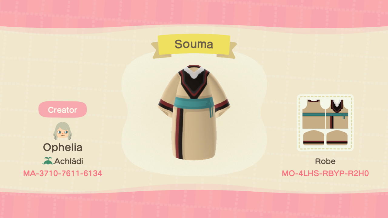 Animal Crossing Design Code: MO-4LHS-RBYP-R2H0 Souma Hakuoki