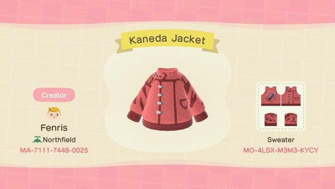 Animal Crossing Design Code: MO-4LSX-M3M3-KYCY Kaneda Jacket
