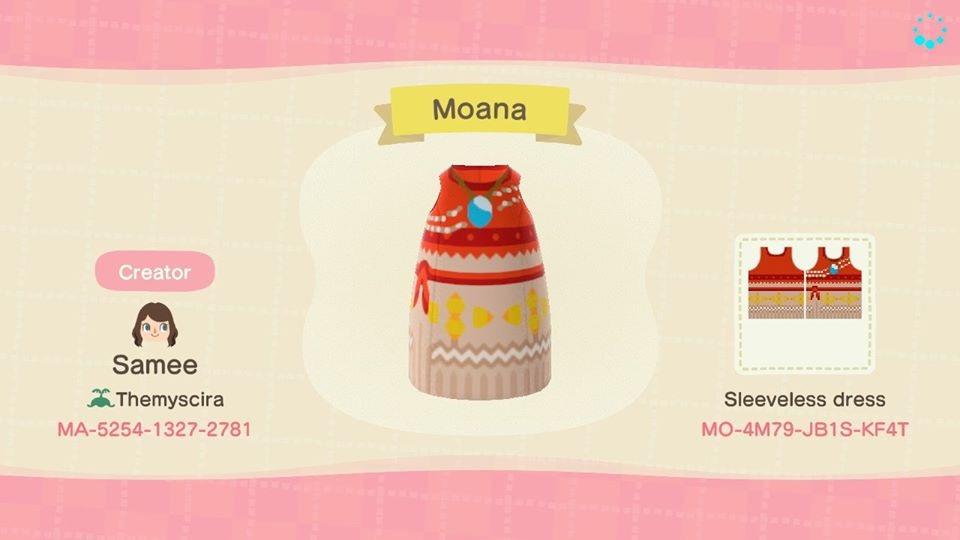 Animal Crossing Design Code: MO-4M79-JB1S-KF4T Moana