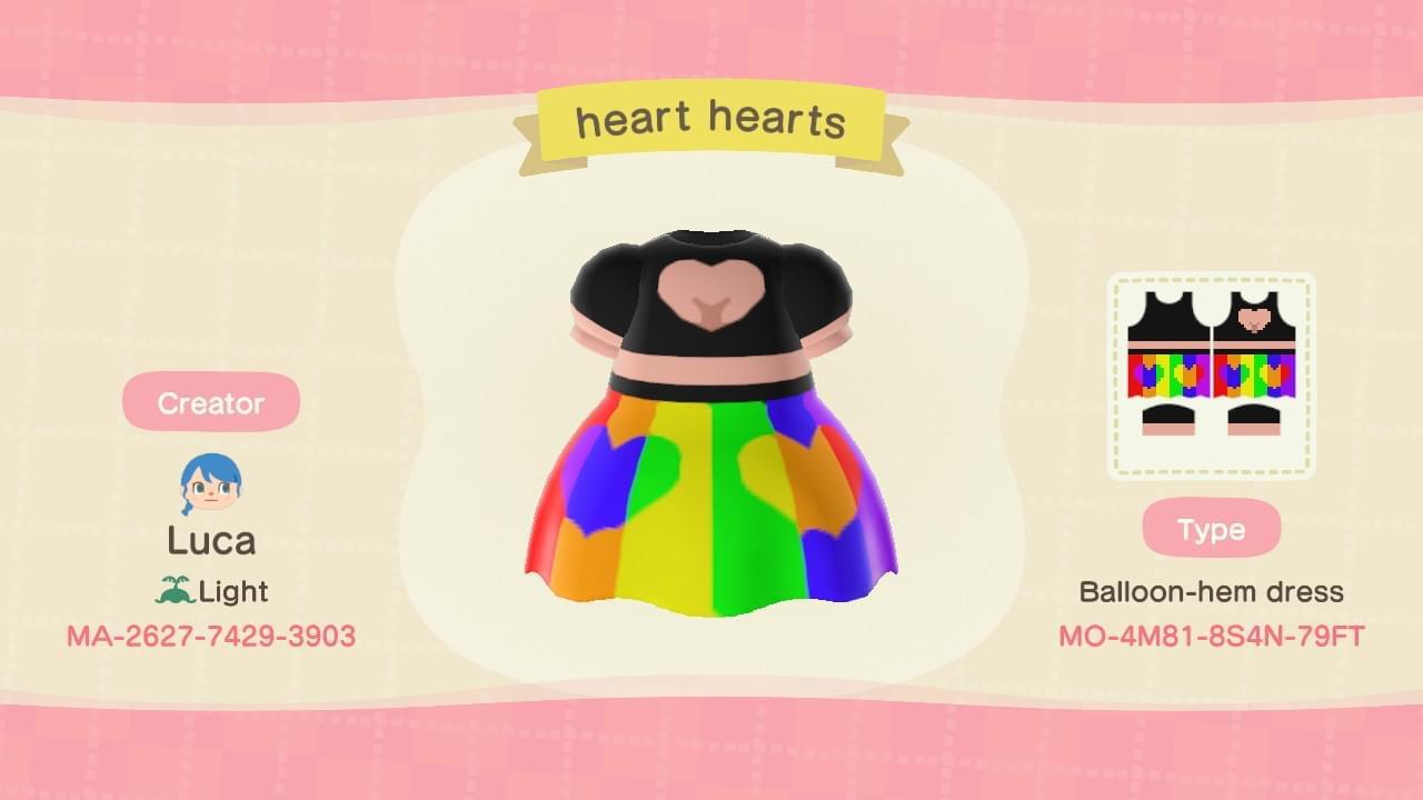 Animal Crossing Design Code: MO-4M81-8S4N-79FT Heart hearts
