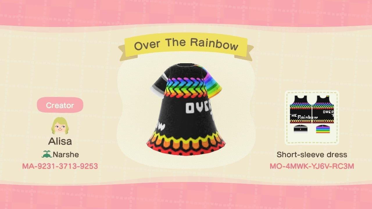 Animal Crossing Design Code: MO-4MWK-YJ6V-RC3M Over the Rainbow