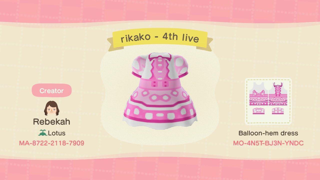 Animal Crossing Design Code: MO-4N5T-BJ3N-YNDC rikako - 4th live