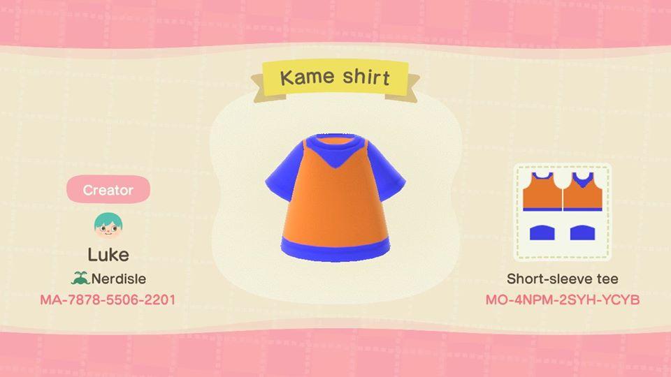 Animal Crossing Design Code: MO-4NPM-2SYH-YCYB Kame Shirt