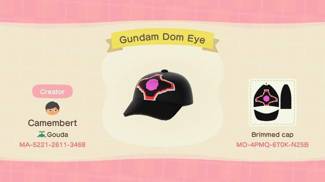 Animal Crossing Design Code: MO-4PMQ-6T0K-N25B Gundam Dom Eye