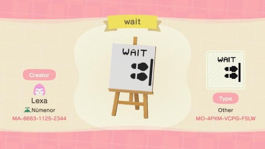 Animal Crossing Design Code: MO-4PXM-VCPG-F5LW wait