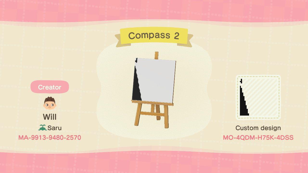 Animal Crossing Design Code: MO-4QDM-H75K-4DSS Compass 2