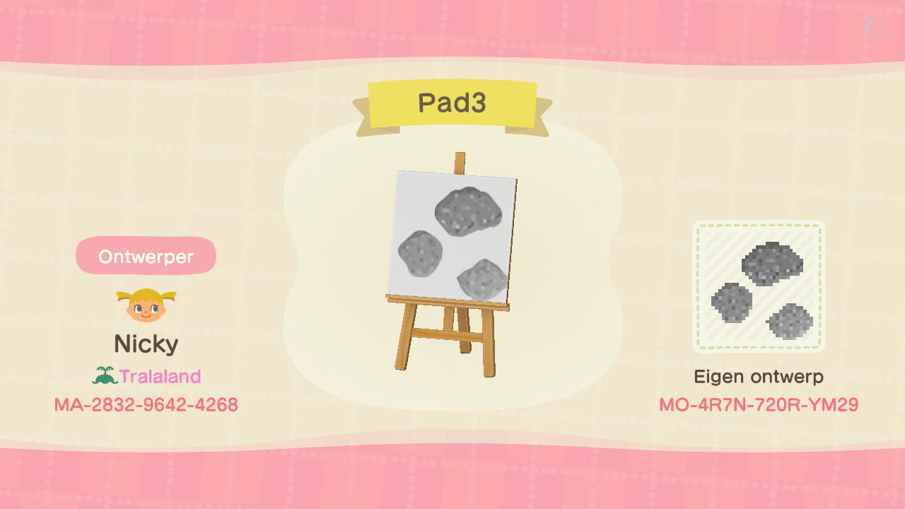 Animal Crossing Design Code: MO-4R7N-720R-YM29 Pad3