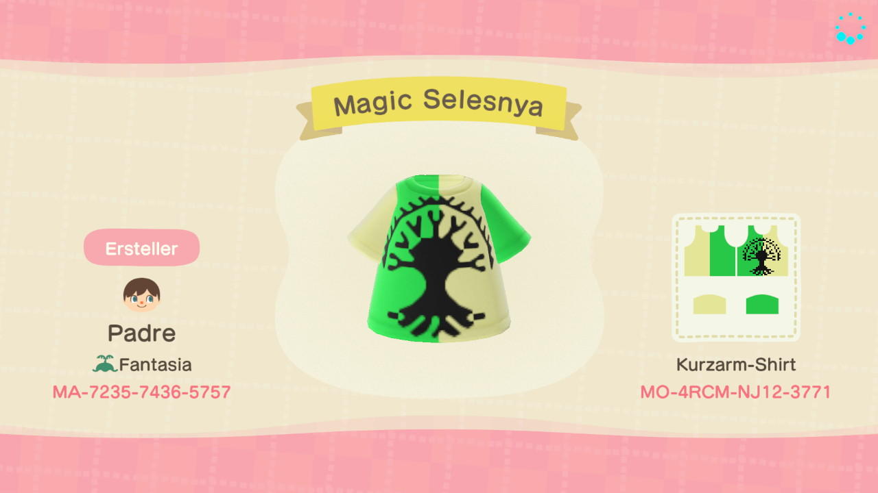 Animal Crossing Design Code: MO-4RCM-NJ12-3771 Magic Selesnya